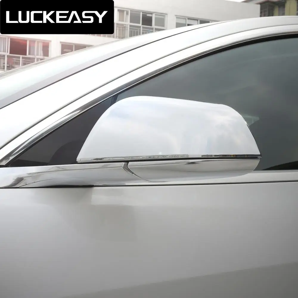 LUCKEASY Automobilio galinio vaizdo Veidrodėlio Dangtelį Pusėje Tesla Model 3 Patvarus, Aukštos Kokybės 