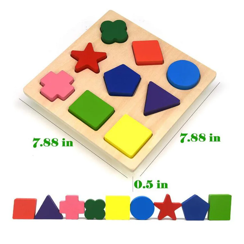 Geometrinės Formos ir Spalvų Žaislai, Medinės 3D Dėliones Kūdikių Montessori Ankstyvo Mokymosi Žaislas Vaikams, Dovanos