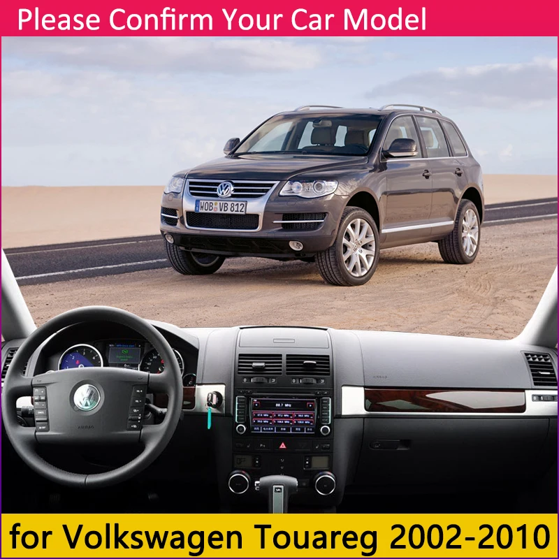 Volkswagen VW Touareg 2002~2010 7L neslystantis prietaisų Skydelio Kilimėlis Padengti Trinkelėmis skėtį nuo saulės Dashmat Kilimų Priedai 2004 m. 2005 m. 2006 m. 2008 m.