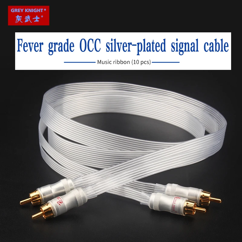 PILKA RITERIS muzikos juostelės hifi OCC sidabruotas garso signalo laidas su vamzdžių stiprintuvo dekoderis kabelis