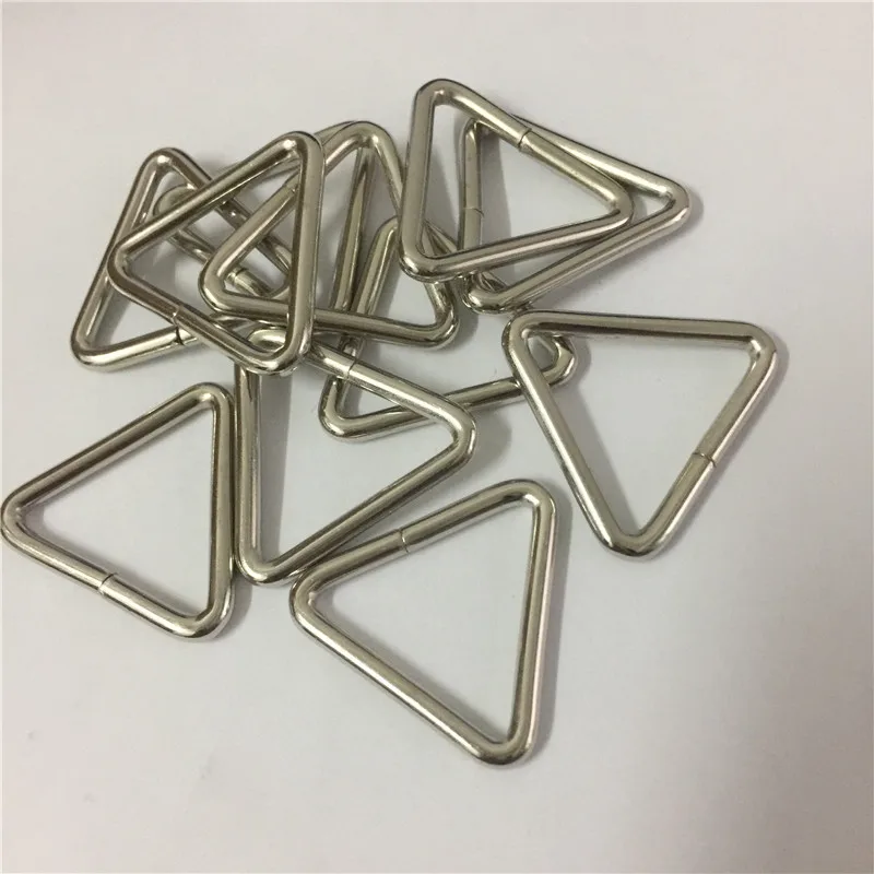 50PCS Sidabro spalvos Metalo, Trikampio Formos Sagtis 25mm 1