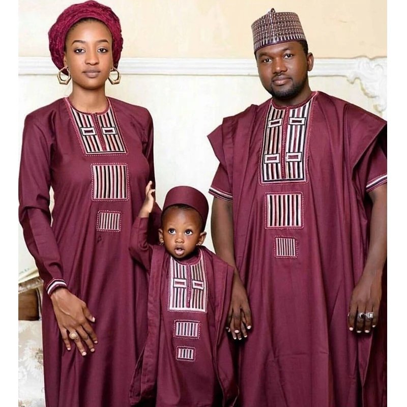 H&D afrikos pora suknelė šeimos tėvų vaikas nustatyti viršūnes ziajać 3 gabalus tėvas, motina, berniukas dashiki moterys vyrai heidi bazin riche kostiumai, drabužiai
