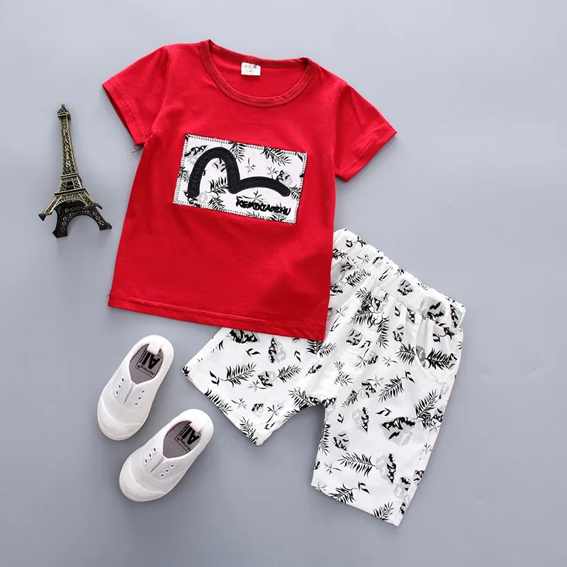 2020 naujas vasaros Berniukų Drabužiai Vaikams Topai marškinėliai+ Šortai Nustato Vaikų drabužius Mielas Kūdikis Rinkinys