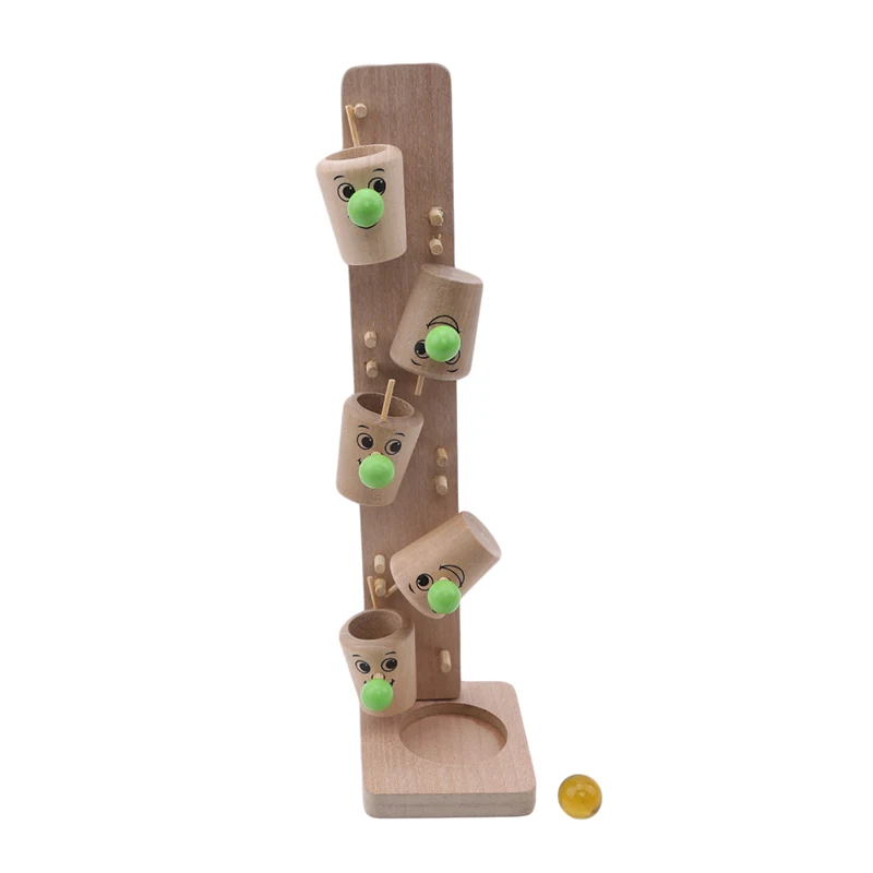Kūdikių Montessori Medinių Blokų Medžio, Stiklo Kamuolys Paleisti Stebėti Žaidimą Vaikams Vaikų Žvalgybos Švietimo Žaislas Kūdikiui Vaikų Dienos Dovanų