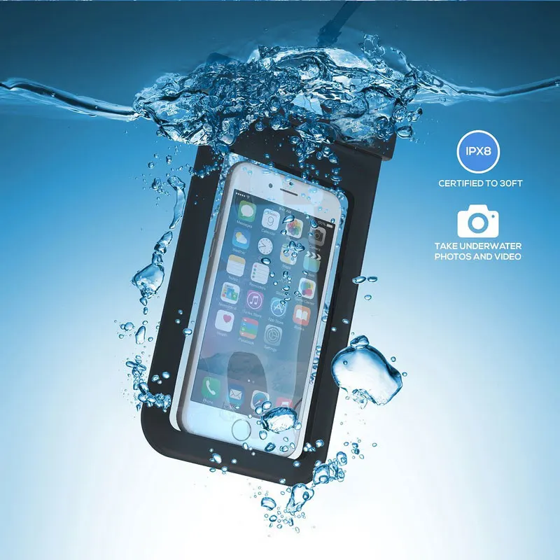 20pcs/daug Vandeniui atveju Maišelį Su Šviesos Povandeninis Dėklas Telefono dėklas Samsung Galaxy S6 S7 krašto 7 Pastaba.