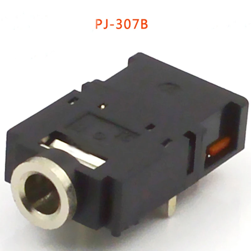 30pcs PJ Ausinių Lizdas 3.5 mm Audio Jungtis Plug PJ-307 Vario Plastiko Galvos 11 Pėdų Valdyba