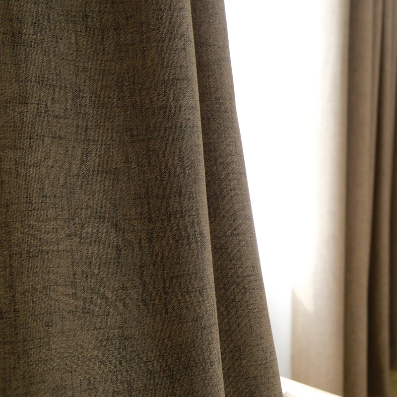 Šiaurės užuolaidų Japonijos stiliaus gryno lino atspalvio užuolaidos užsakymą užuolaidų audinys gyvenimo kambario, miegamasis garso izoliacija plūduriuojantis užuolaidos