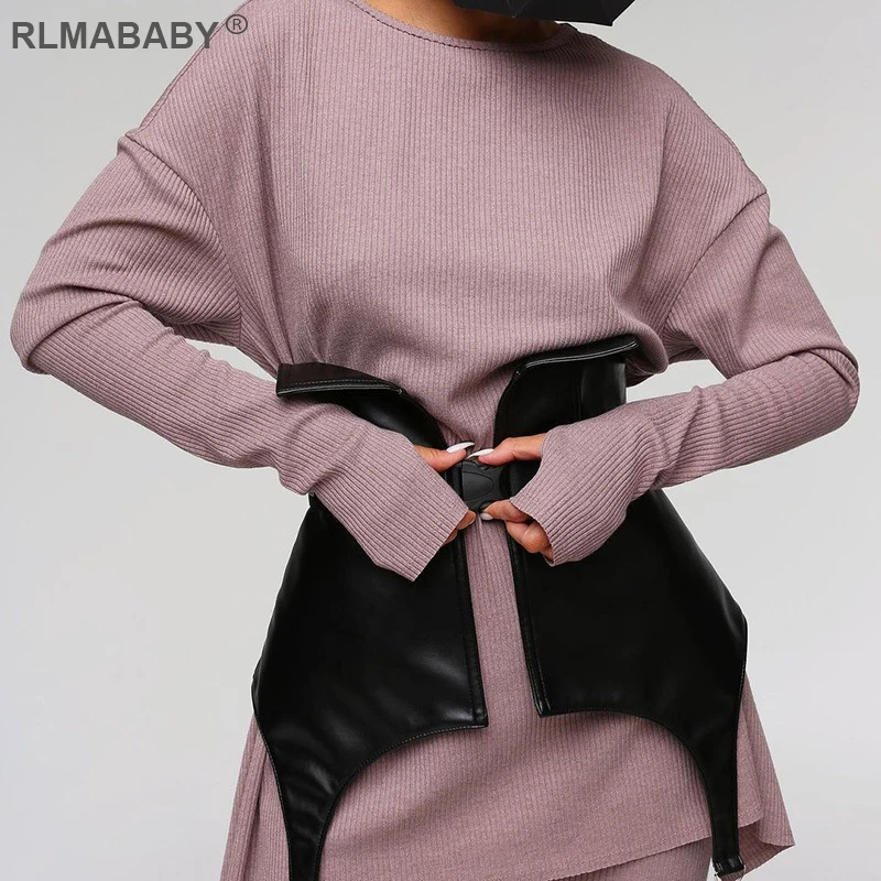 Mados Black PU Odos Nesimetriškas Korsetas Elegantiškas Moteris Streetwear Korsetas Viršų Naujas Klubas Naktį Šalies Seksualus Moterų Korsetas
