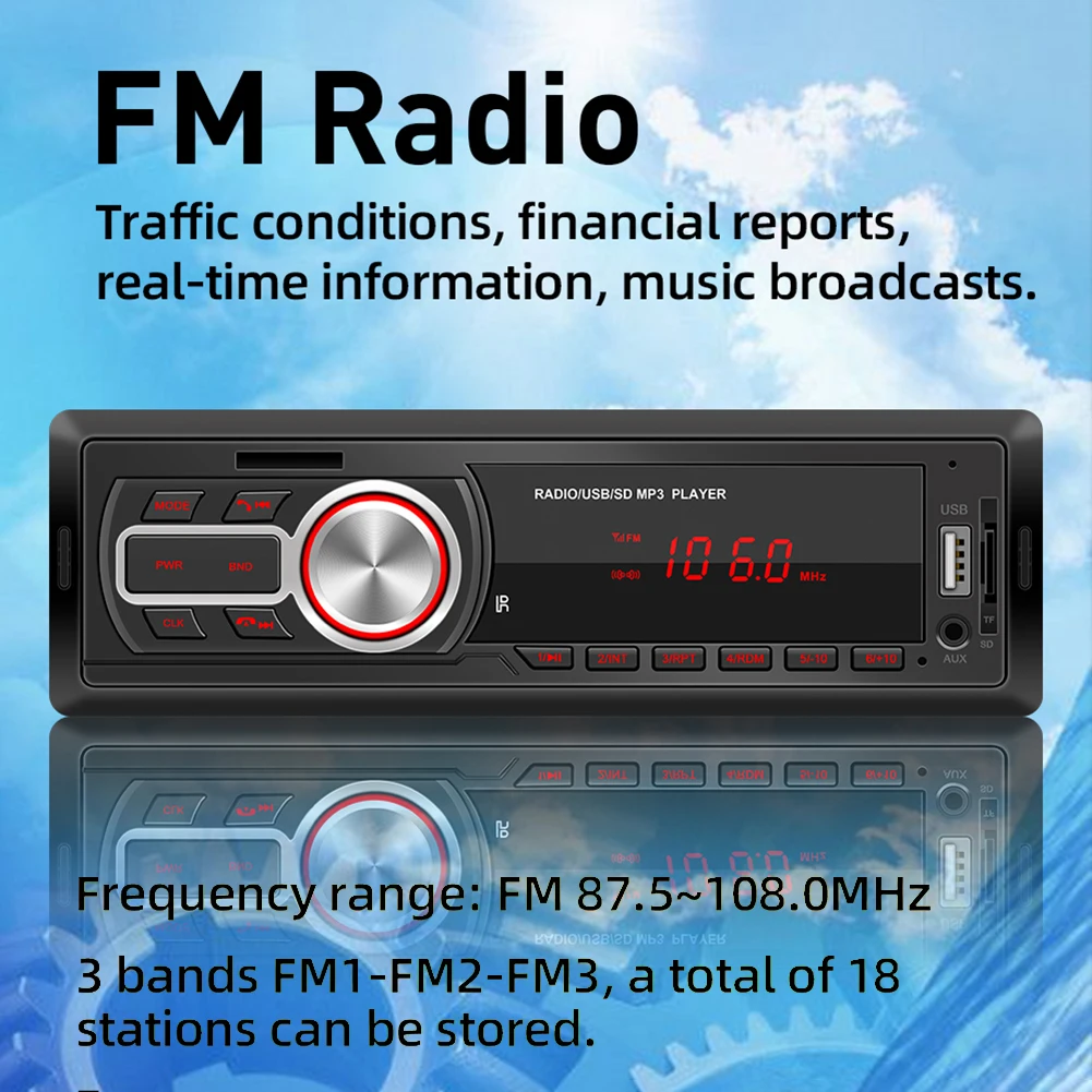 5209E In-Dash Auto Garso Centrinio FM Automobilio garso sistemos Automobilio garso sistemos MP3 Grotuvas, 