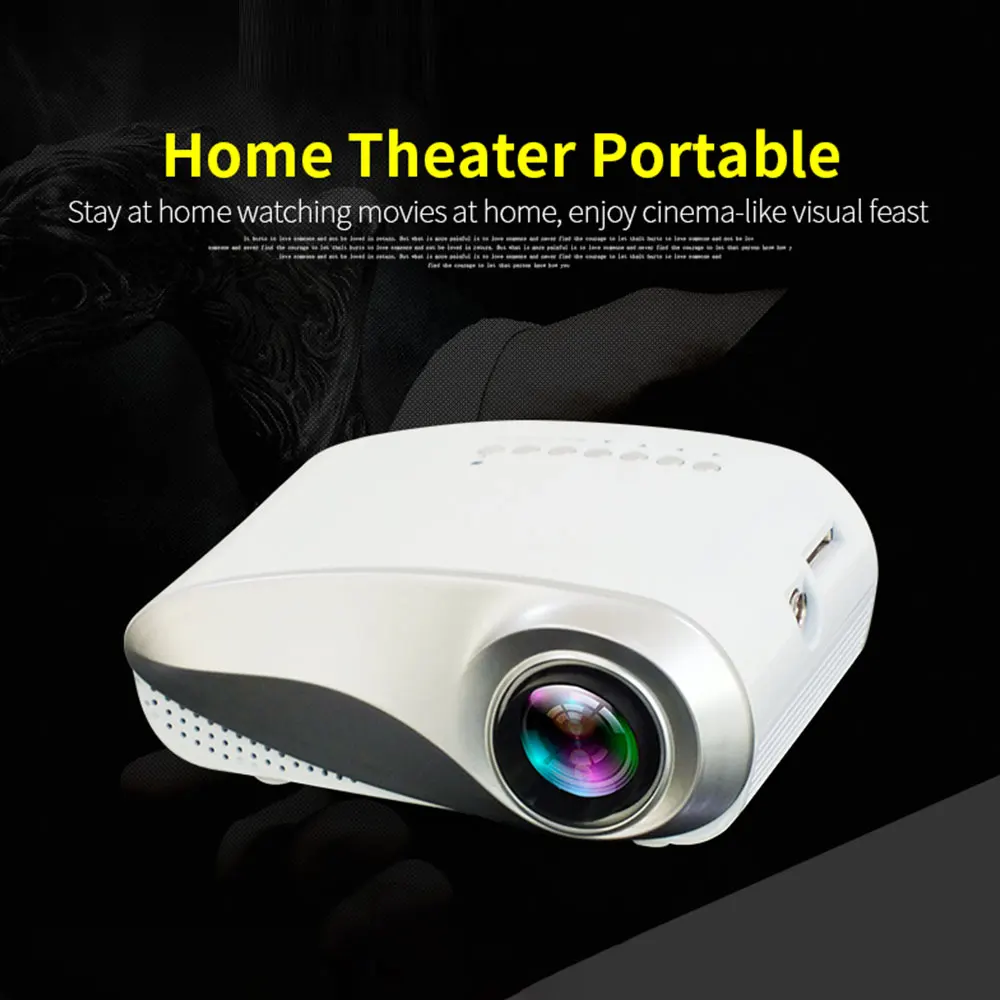 Mini Projektorius Full HD 1080P Projektoriaus 3D LED Projektorius, Multimedia Home Theater USB, VGA, HDMI, TV, Namų kino Sistema