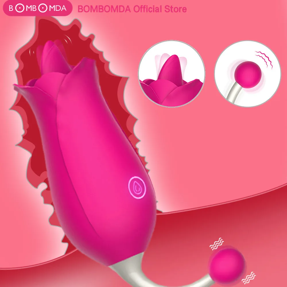 Gėlių Vibratorius G Spot-Klitorio Stimuliatorius Suaugusiųjų Sekso Žaislas, Skirtas Moters Burnos Blowjob Likcing Liežuvio Vibratoriai Suaugusiųjų Žaislai, Sekso Parduotuvė