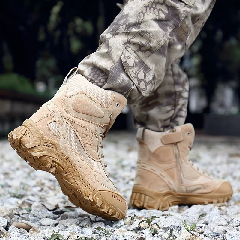 Naujas Atvykimo Aukštos Kokybės Prekės Vyrų Oda Lauko Pėsčiųjų Taktiniai Batai Desert Combat Boots Karinės Armijos Batai Vyrams