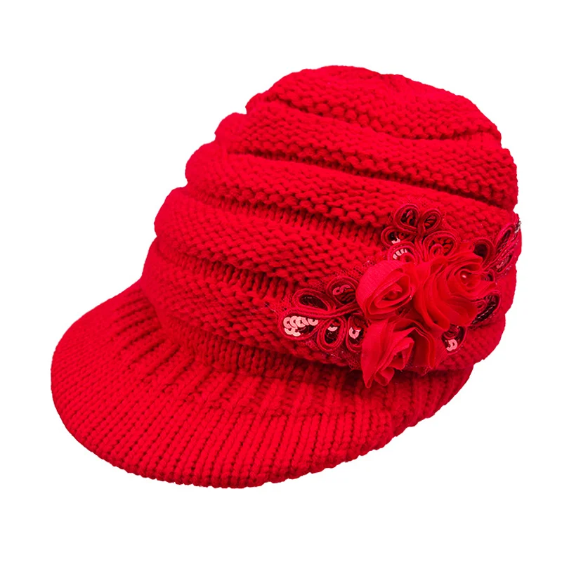 Naujas Blizgančiais Moterų Beanie Kepurė Lauko Šiltas Mezgimo Žiemos Skrybėlės Baggy Beretė Bžūp Atsitiktinis vientisos Spalvos Kraštų Bžūp Kraštų Antis kalba 2020 m.