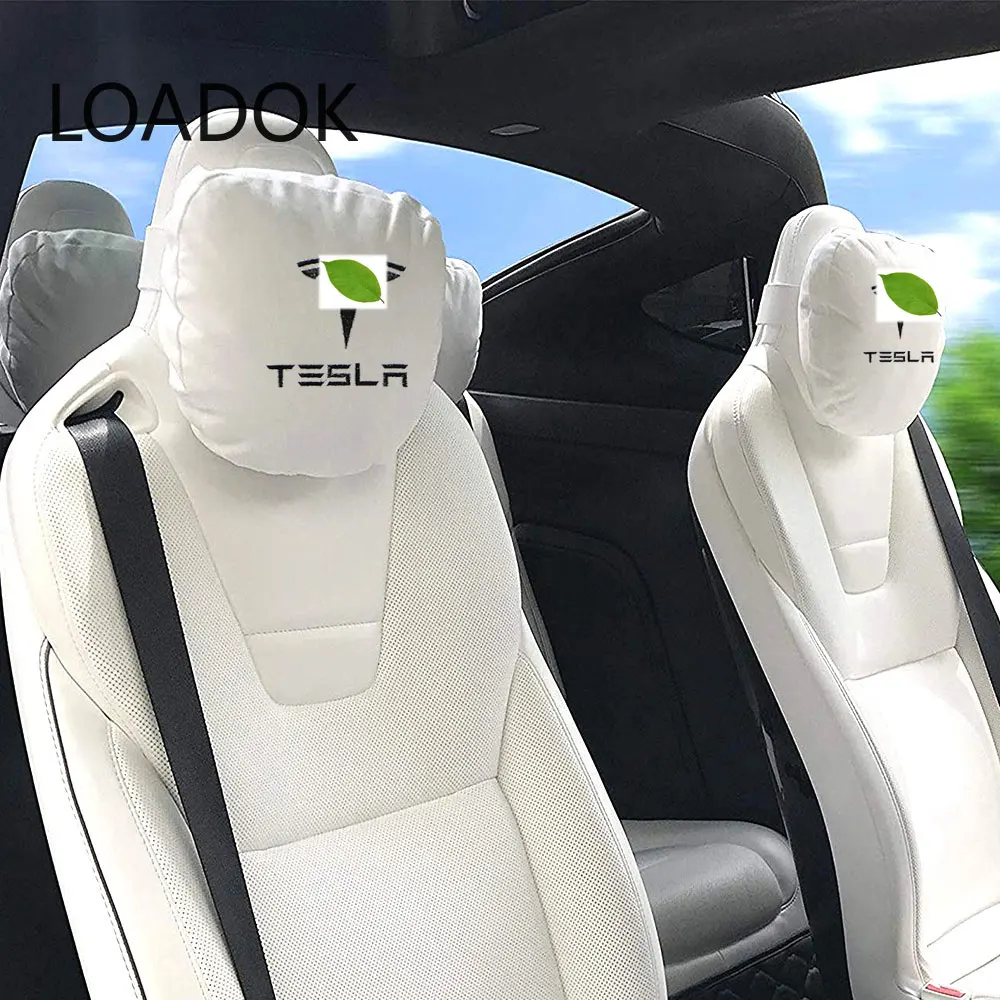 2021 Naujų Automobilių Sėdynės Pagalvėlės Kvėpuojantis Kaklo Pagalvė Galvos atramos Kaklo Kelionės Pagalvę Suderinama Tesla Model S Modelis X 3 Pavyzdys