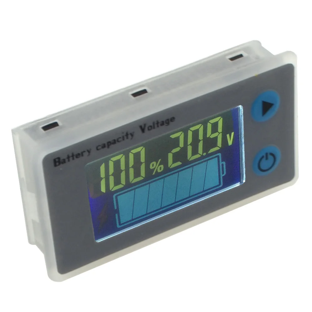 5vnt 10-100V LCD Švino Rūgšties Ličio Baterijos Talpos Indikatorius Digital Voltmeter Įtampos Testeris su Temperatūros Ekranas 12006003