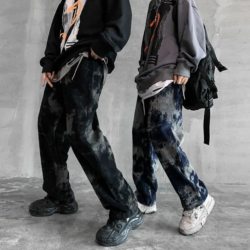 Hybskr 2020 M. Rudenį Naują Atsitiktinis Negabaritinių Pora Kelnes Korėjos Streetwear Vyras Kelnės Grafinis Atspausdintas Mados Moters Drabužiai