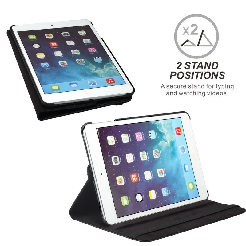 Case For iPad 2 A1395 A1396 A1397 Padengti 360 Laipsnių Sukimosi PU Odos ipad 2 atvejis 2011 m. Laidos Stovo Laikiklį Atveju Smart 
