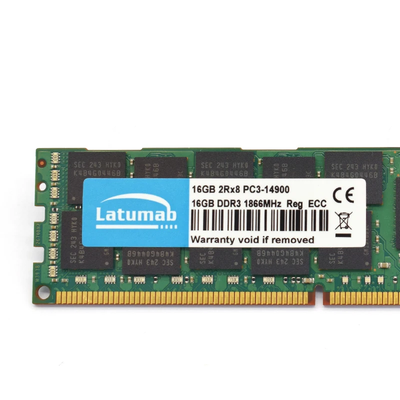 Latumab RAM DDR3 16GB 32GB 64GB 1866MHz REG ECC Serverio Atminties PC3-14900 DDR3 RAM 240 Smeigtukai Memoria RAM DDR3 Atminties Modulis