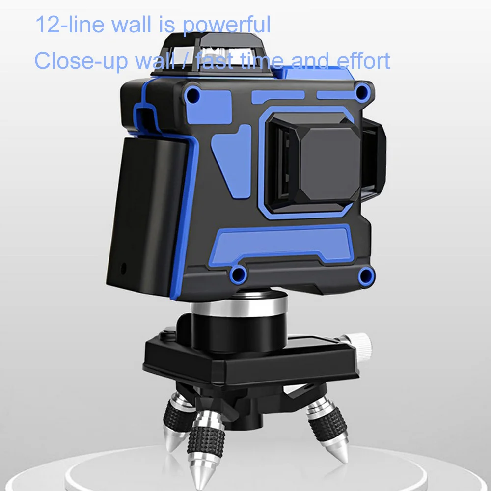 Lazerio Lygis 360 Savaime išsilyginantis Horizontalus Vertikalus Cross 3D 12 Linijos Osram Blue Super Galingą Lazerio Spindulį, USB Didesnis Matomumas