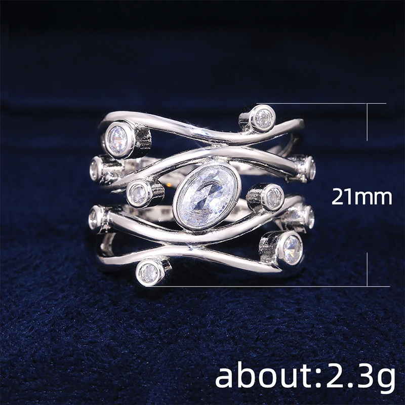 BIJOX ISTORIJA, mados 925 sterlingas sidabro žiedas papuošalų, kurių geometrinės formos AAA cirkonis akmuo moterims vestuvės žiedas