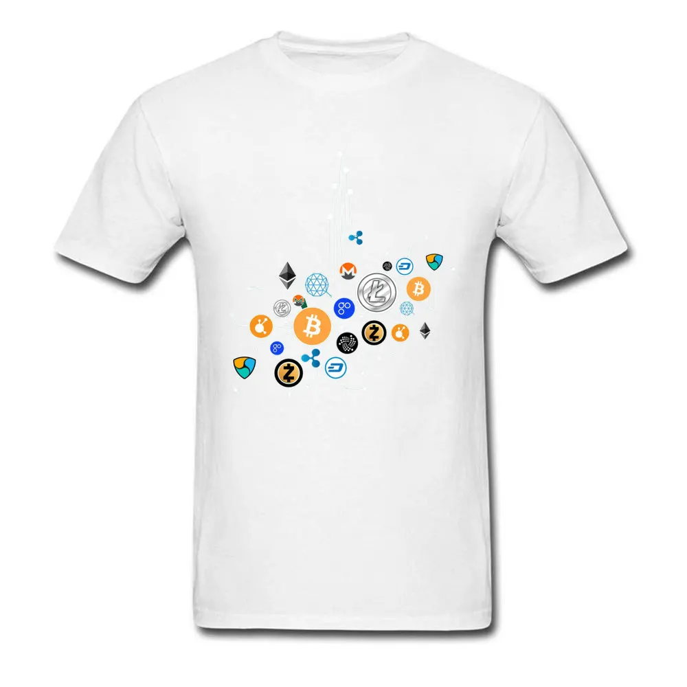 Cryptocurrency Tinklo Bitcoin Grynos Medvilnės Jaunų T Shirt Spausdinti Hip-hop Vasaros/Rudens Top marškinėliai-Nauja, vyriški Marškinėliai