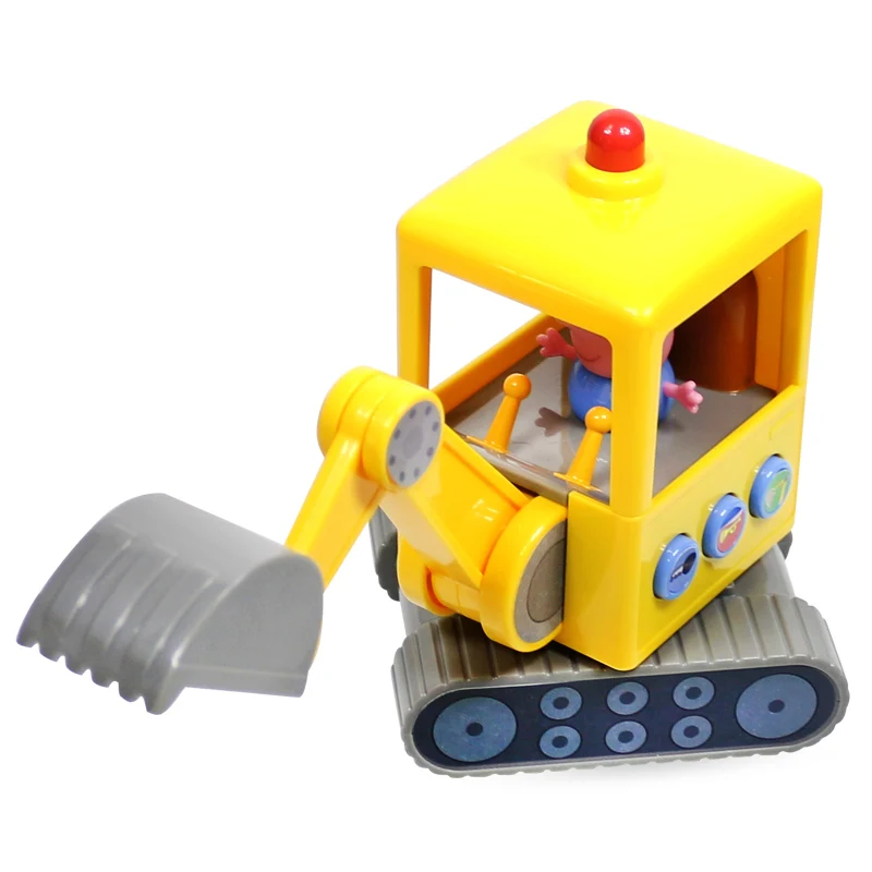 Originalus Peppa Pig žaislas automobilis modeliavimas ekskavatorių vaikų vaidmenų kelis garso efektai kilnojamą sceną, žaislai, dovanos vaikams