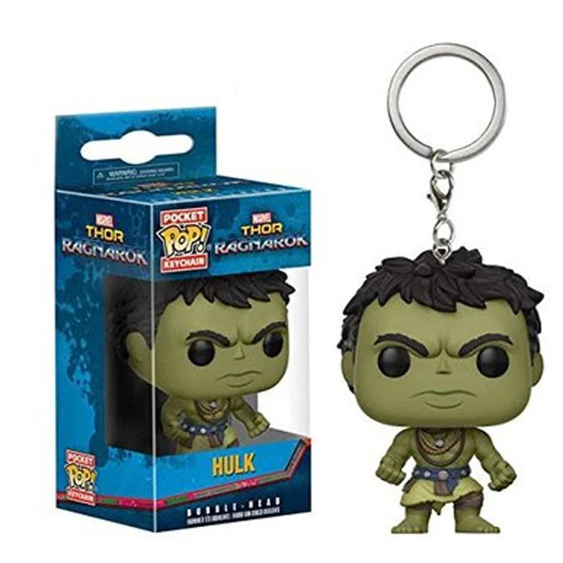FUNKO POP Marvel Keršytojas Loki Hulk Thor Mielas Keychain Veiksmų Skaičius, Surinkimo Modelį, Žaislai vaikams, dovana su Mažmeninės Langelyje