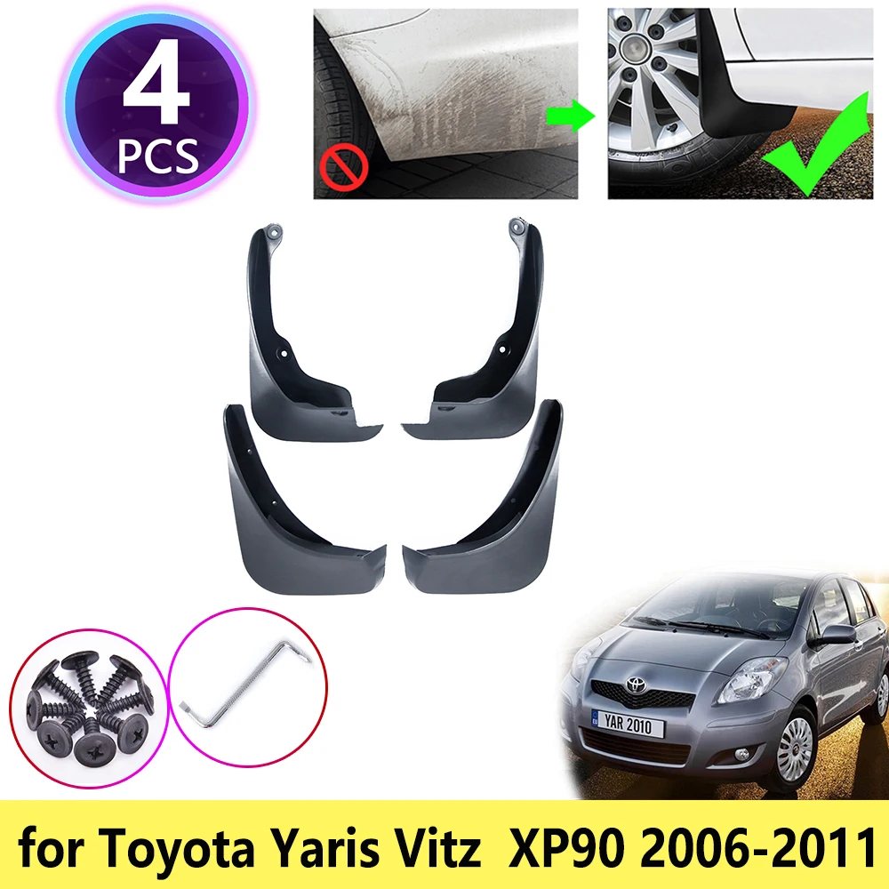 Toyota Yaris Vitz XP90 2006 m. 2007 m. 2008 m. 2009 m. 2010 m. 2011 Purvasargių Mudflap Sparnas Purvo Atvartais Splash Apsaugai, Automobilių Reikmenys Galiniai