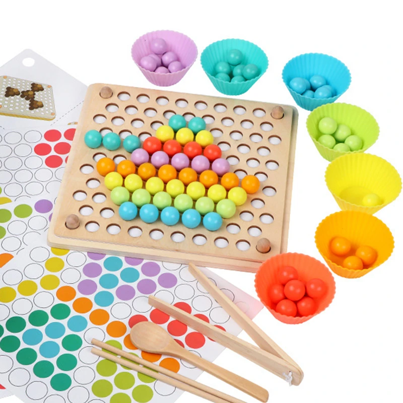 Montessori Mediniai Žaislai Rankas Smegenų Mokymo Įrašą Karoliukai Dėlionės Vaikams, Žaislai Valdybos Matematikos Žaidimas Kūdikių Ankstyvojo Švietimo Žaislai Vaikams