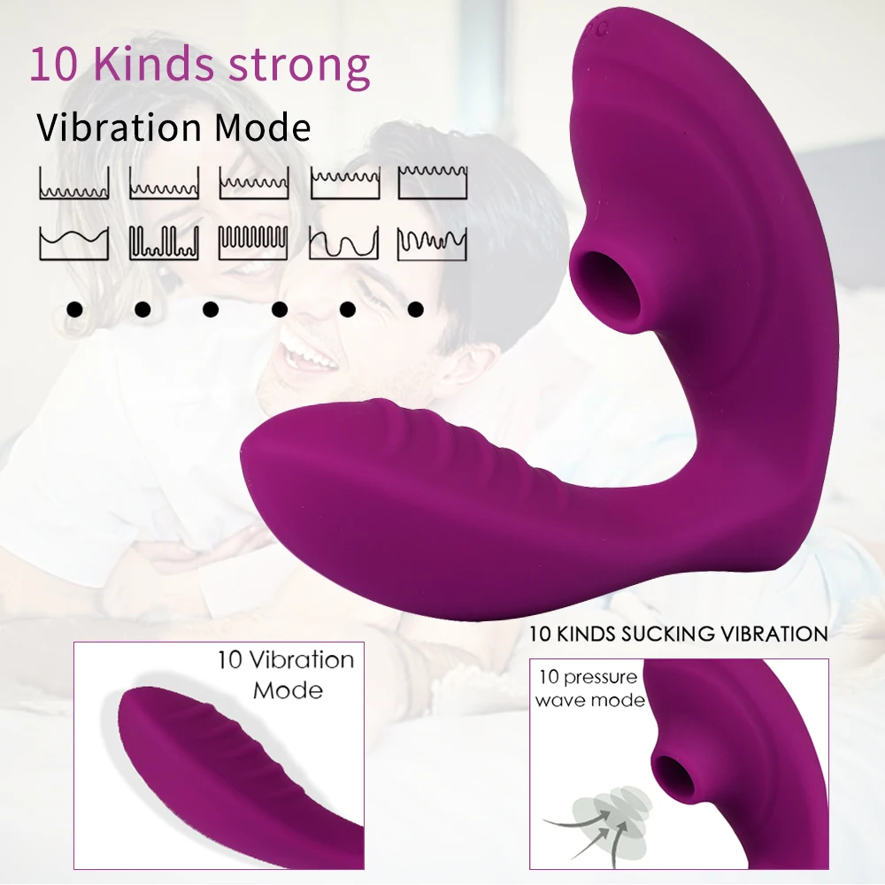 Atnaujintas Belaidžio Massager su 10 Vibracijos Režimai + 10 Čiulpti Nešiojami Vibracija Kelnaitės USB Elektros Malonumas Žaislai Moterims