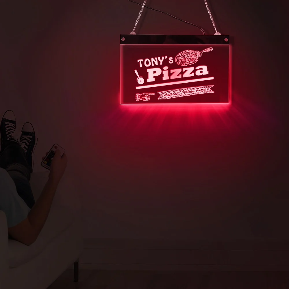 Tikra itališka Pica Parduotuvė LED Akrilo Iškaba Užsakymą Pavadinimas Pica Pasirašyti Apšvietimas, Dekoro Meno Asmeninį Picerija LED Neoninis Ženklas