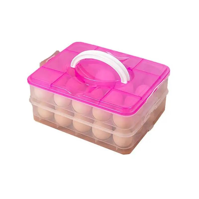 Virtuvės Kiaušinių Laikymo Dėžutė 2 Pakopų 40 GridEgg Dėžutės Maisto Konteineryje Organizatorius Dėžės Saugojimo Dvigubo Sluoksnio Daugiafunkcinis Kiaušinis Trapumą