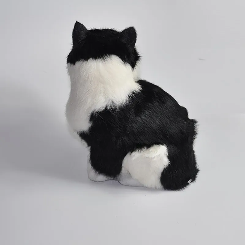 Puikus Modeliavimo Katės Gyvūnų Lėlės Pliušinis Žaislas Modeliavimas Black & White Cat Namų Dekoracijas, Gimtadienio Dovana Vaikams Netikrą Katė