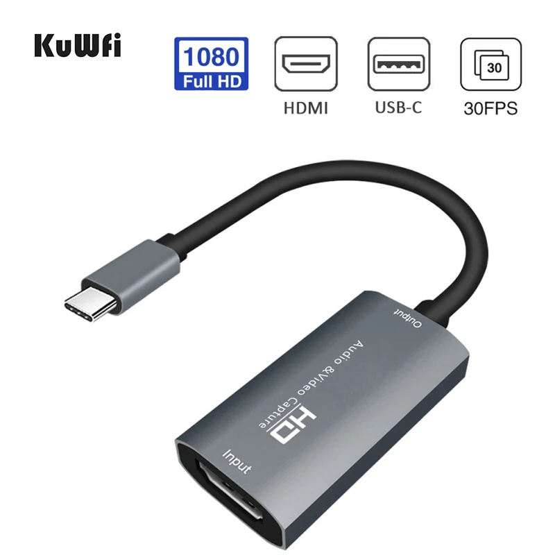 HDMI USB-C Video Capture Card HD 1080P C Tipo HDMI Vaizdo įrašymo stalo Žaidimas Įrašyti Live Transliacijos Transliacijos