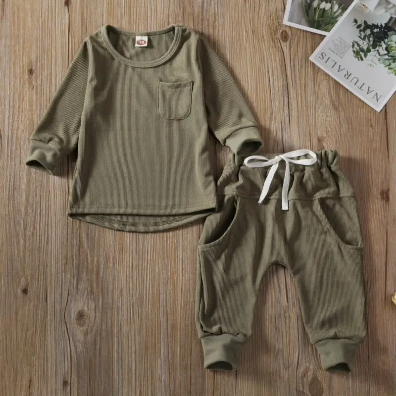 Kūdikių berniuko, dviejų dalių rinkinys, drabužių naujagimis berniukas long sleeve top ziajać rinkinių drabužių