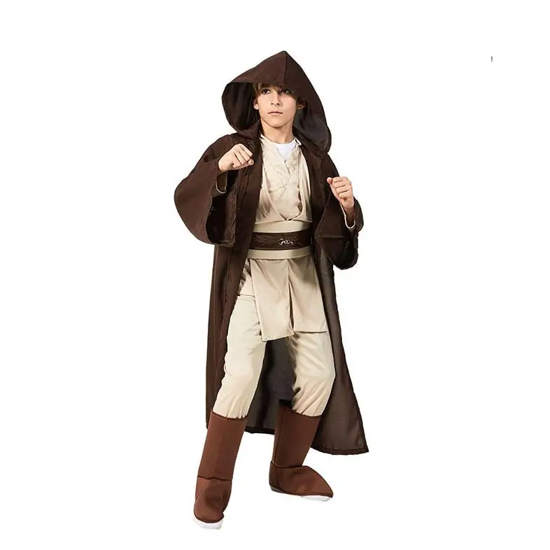 Aukštos kokybės Jedi Kariai, Pilnas Komplektas Cosplay Kostiumų Obi Wan Kenobi Kostiumas Tunika Vaikams Vaikams