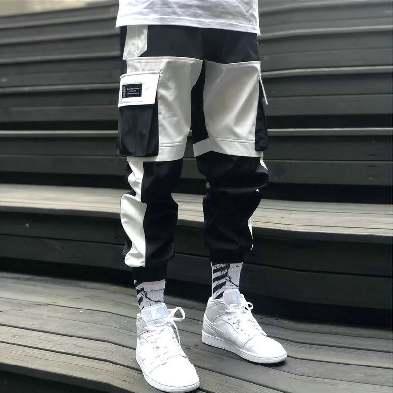 Streetwear Vyrų Multi Kišenės Krovinių Haremo Kelnės Hip-Hop Atsitiktinis Vyras Track Kelnės Poilsiu Kelnės Mados Harajuku Vyrų Kelnės