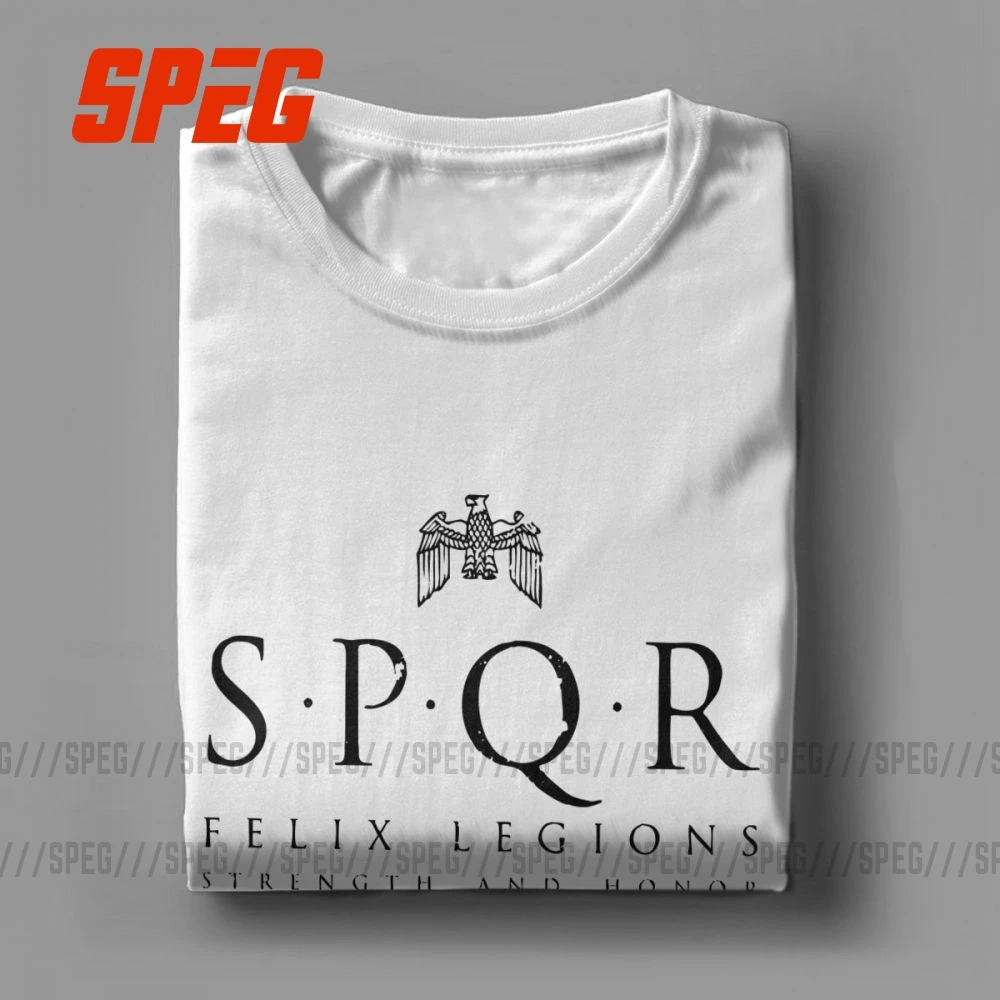 SPQR T-Shirt Romos Imperijos Karinės Romėnai Maximus Gladiatorių Romos Armijos Įdomus Marškinėliai Vyro trumpomis Rankovėmis Drabužius Klasikinis Trišakiai