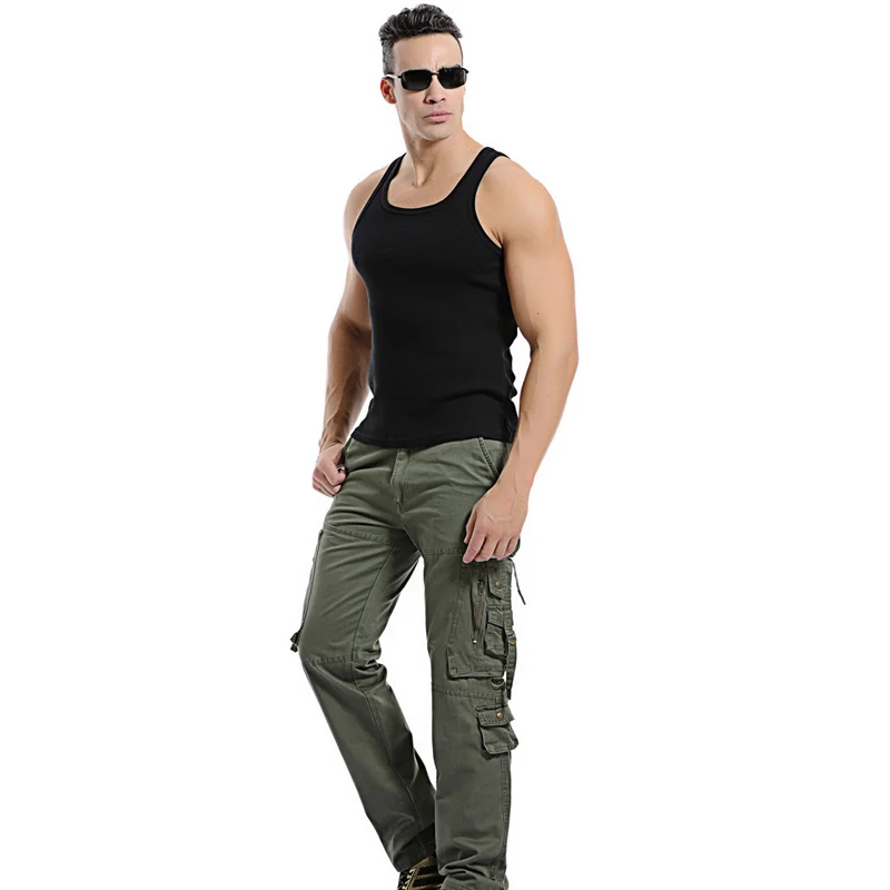 Krovinių Kelnės Aukščiausios kokybės vyrai karinės camo krovinių kelnės laisvalaikio kelnės kamufliažas darbo drabužiai Safari Stilių