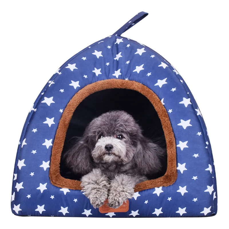 Šuo Urvas, Sulankstomas Spausdinti Žvaigždės Žiemą Šilta Lova šunelis lovos vidutinio šunys camas para perro Namas katėms