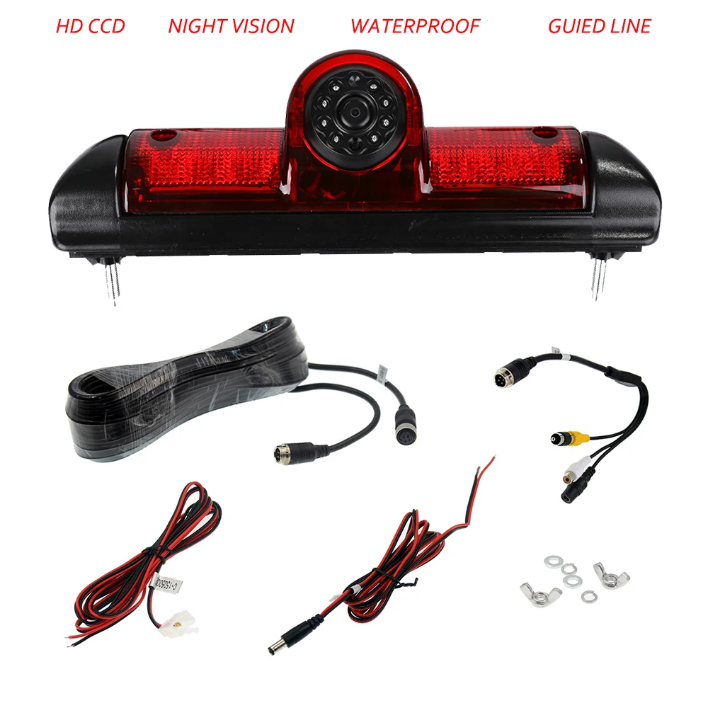 LED IR Stabdžių Žibintas Galinio vaizdo Atbulinės eigos Parkavimo Kamera ir 7 Colių Monitorius, Rinkinys, skirtas 