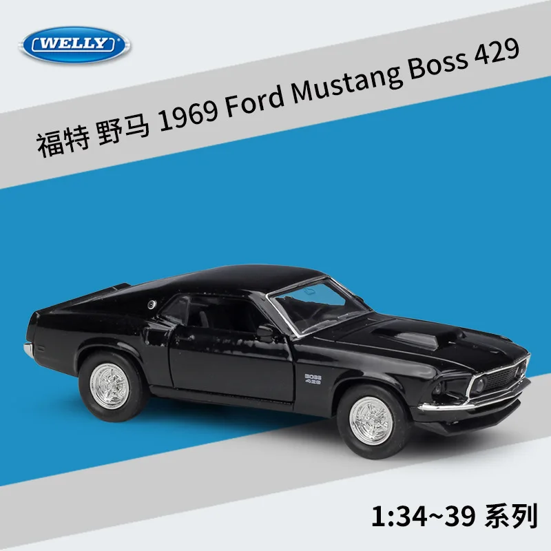 WELLY 1:36 1969 Ford Mustang Boss 429 Lydinio Modelio Automobilių Metalo Modelio Transporto priemonių Su Dėžutė Kolekcionuojamų Dovana