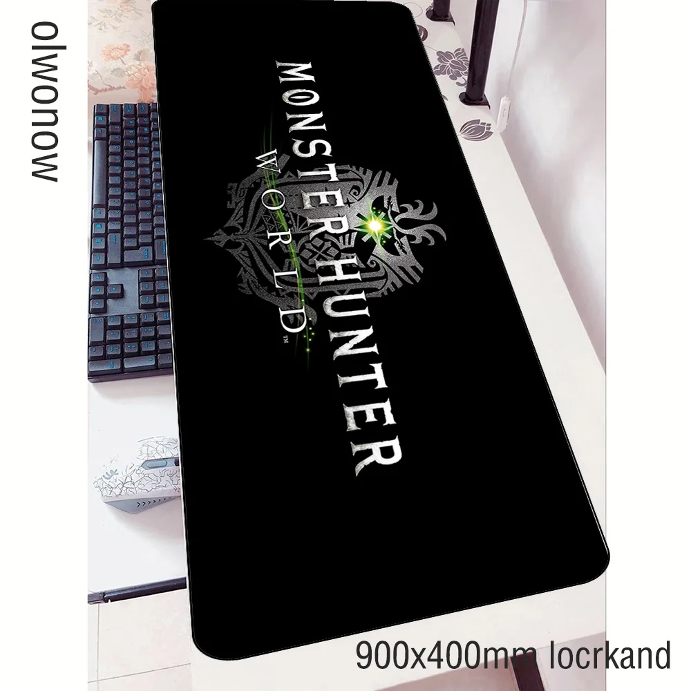 Monster hunter padmouse 900x400x3mm žaidimų kilimėlis Profesinės pelės mygtukai žaidėjus kompiuterio stalas Gražus kilimėlis notbook mousemat pc
