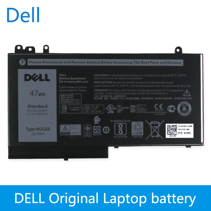 Originalus Laptopo baterija Dell Latitude E5270 E5470 M3510 E5570 E5550 RDRH9 11.4 V 47wh NGGX5
