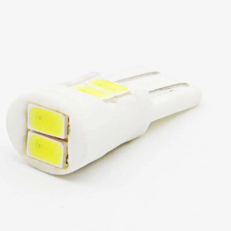 20PCS automobilio led signalinė lemputė Baltos T10 194 168 5730 5730 Chip Pleišto Keramikos Šviesos auto Optikos LED Durų Lemputės Gabaritiniai Žibintai