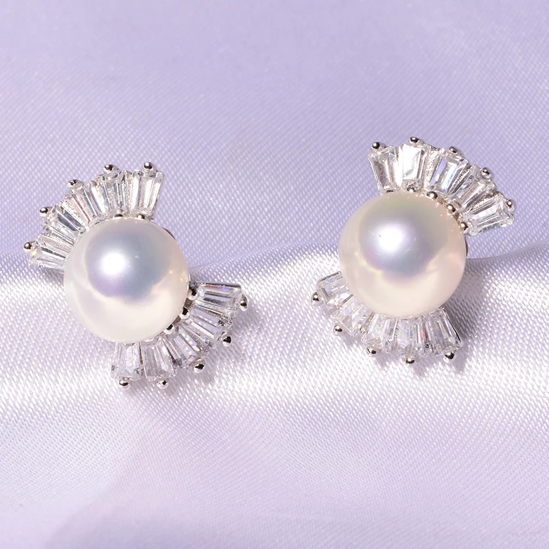 YIKALAISI 925 sterlingas Sidabro Papuošalai, biuras moterų 8-9mm natūralių gėlavandenių perlų papuošalai moterims, dovana 2018 naujas mados