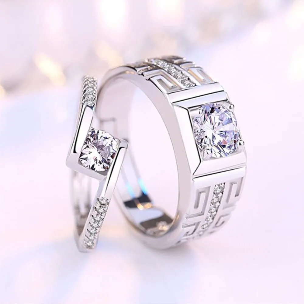 NEHZY 925 sterlingas sidabro naujų papuošalų mados moters vyras atidarymo žiedas dovana jubiliejų, vestuvių, sužadėtuvių pora žiedas
