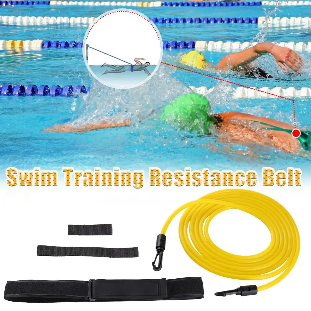 Reguliuojamas Plaukti Mokymo Atsparumas Elastingas Diržas Plaukimo Exerciser Saugos Virvė, Baseinas Įrankiai Didmeninė Greitas pristatymas