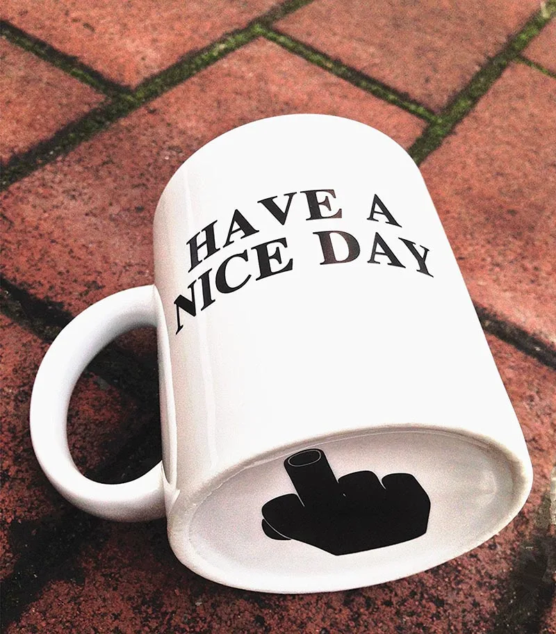 Juokinga didžiuoju Pirštu puodeliai,Have a Nice Day Kavos Puodelis Kūrybos Puodelis Kavos, Pieno, Arbatos Puodeliai,Keramikos, Porceliano Kavos Arbatos Puodelio Dovana