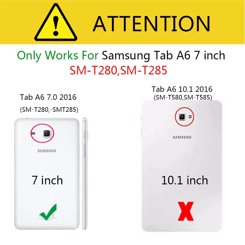 Samsung Tab a6 7.0 2016 Case For Samsung Galaxy Tab 7.0 T280 T285 SM-T280 SM-T285 Atvejais Padengti Tablet Mados Funda Shell